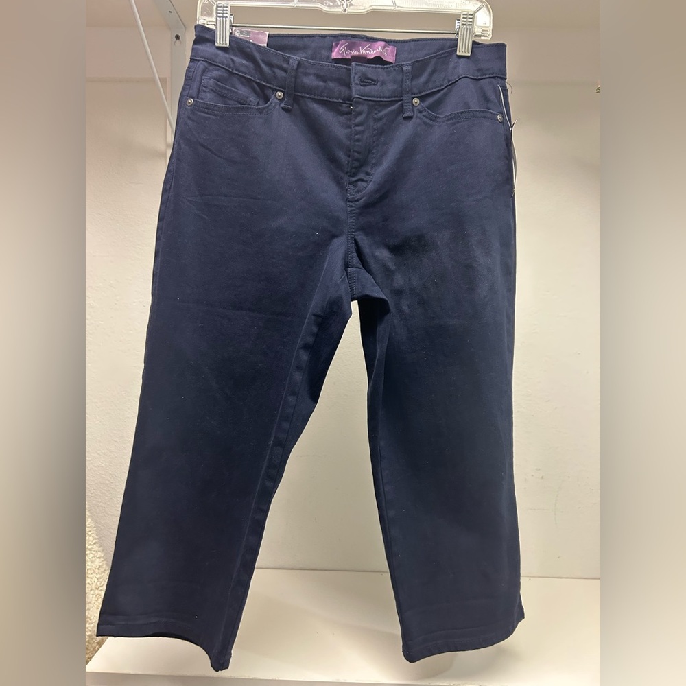 NWT Gloria Vanderbilt Deep Indigo Capri Jeans
